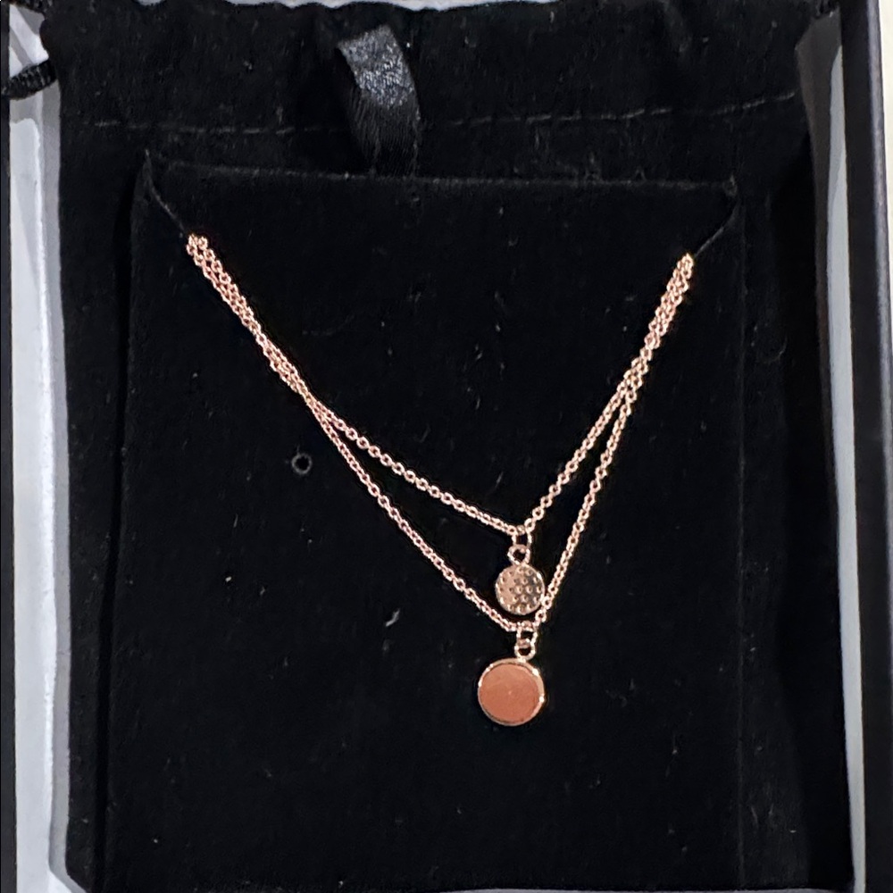 Two Part Necklace Rose Color